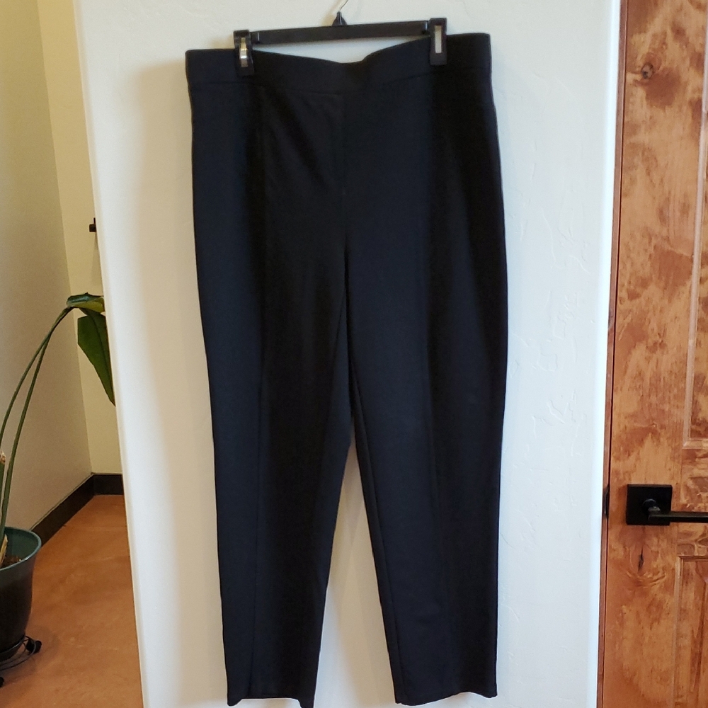 INTRO Black Pull-on Stretch Women's Pants XL